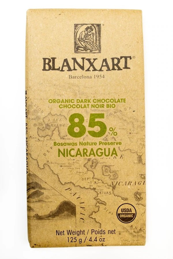 Blanxart Single Origin 85% Nicaragua "Bosawas Nature Preserve" Organic Dark Chocolate 125g (4.3 oz) - The Spanish Table