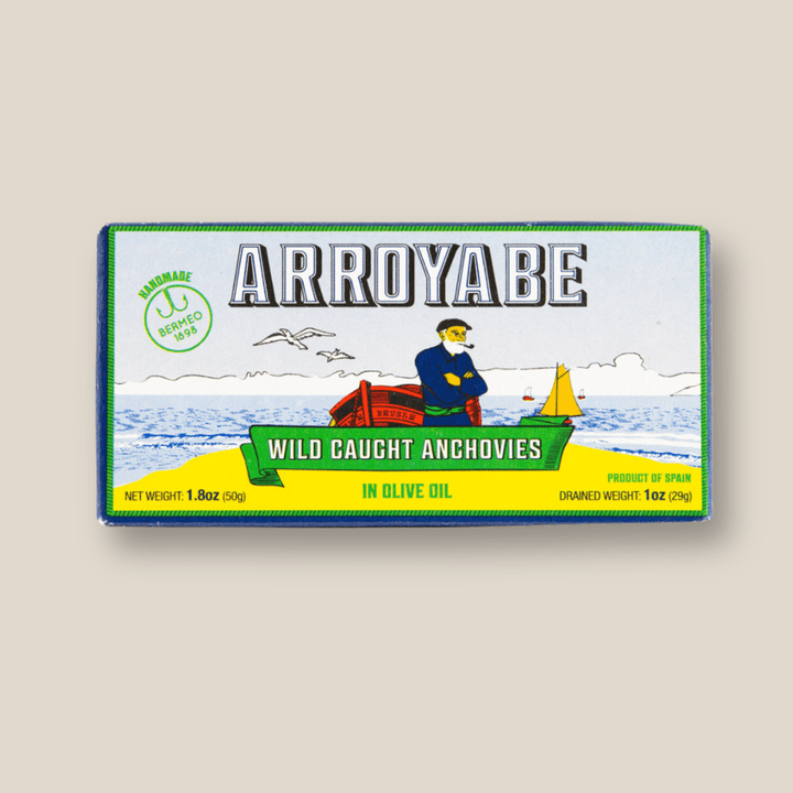 Arroyabe Anchovy Fillets 50g tin - The Spanish Table